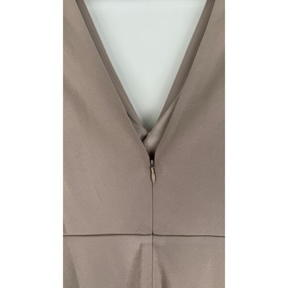 Birdy Grey Shamin Maxi Dress Crepe Womens Small Taupe Bridesmaid New - Picture 7 of 10